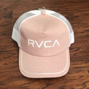 RVCA pink/white trucker hat